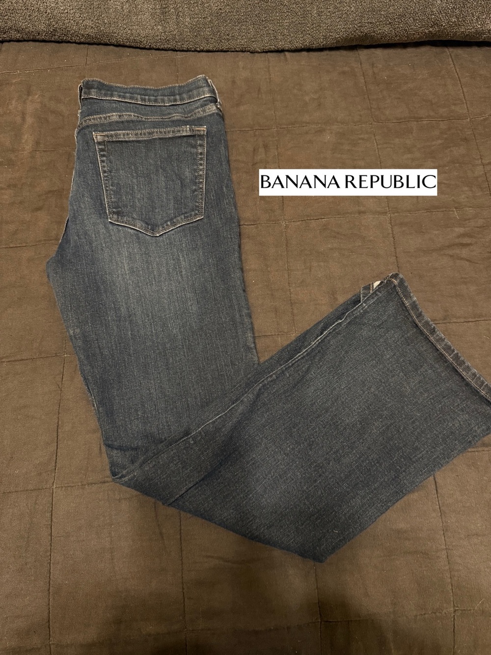 Banana Republic Womenβs Boot Cut Jeans in Dark Blue Wash